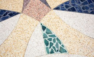 A detail of the site-specific mosaic design for the central atrium by artist Rob Birza.