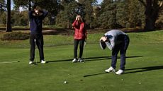 3 golfers disappointed on the green