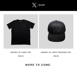 A screenshot of the X Shop