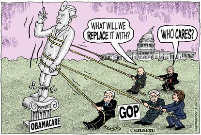 Obama cartoon U.S. Obamacare removal GOP healthcare