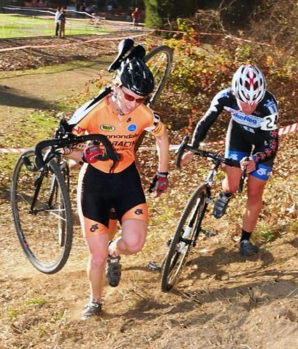 Sally Annis (Hub Racing) chose to run the hill.