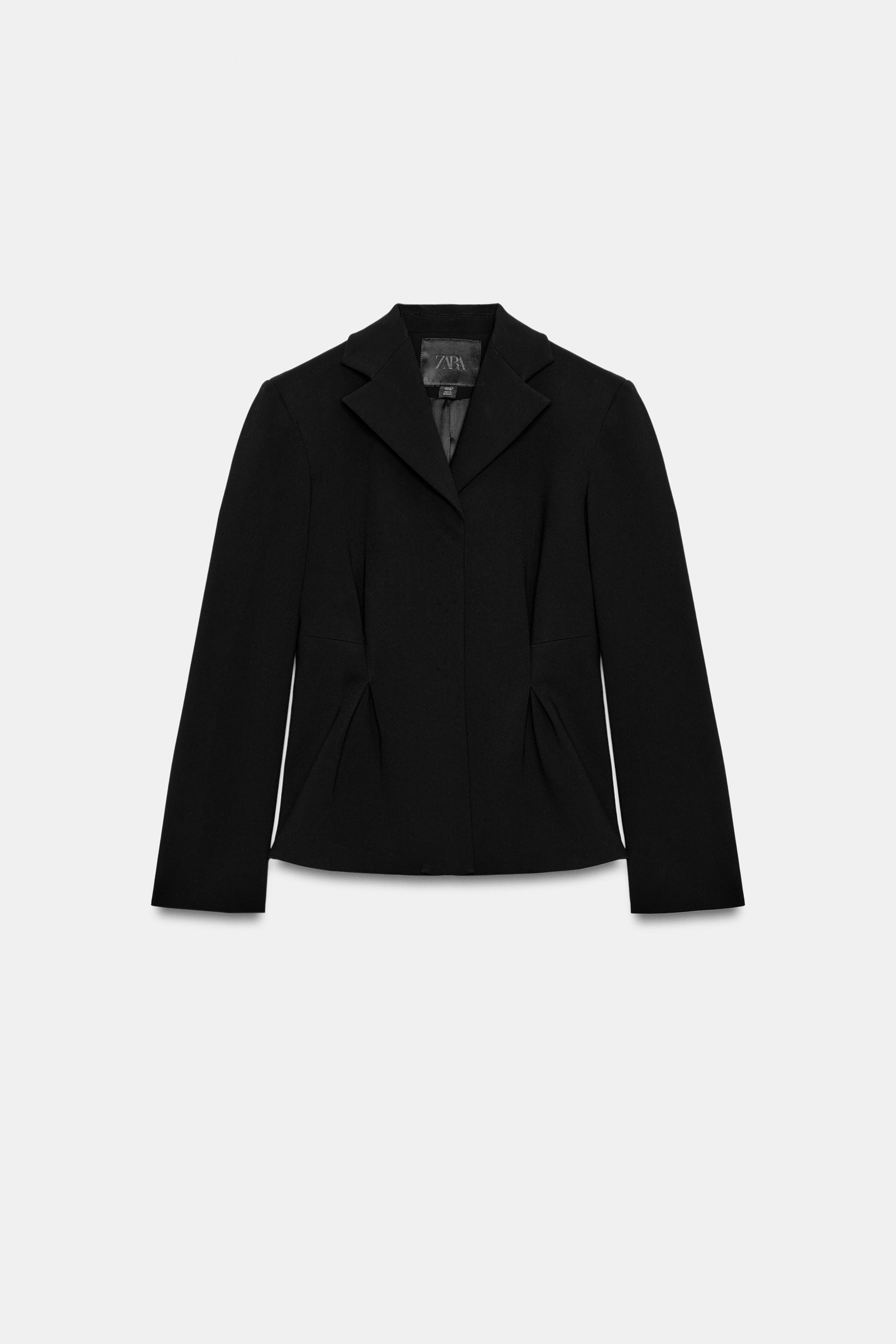 Zw Collection Textured Peplum Blazer