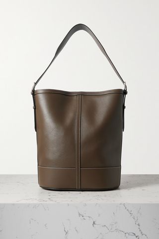 Textured-Leather Tote