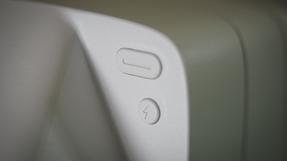 Polaroid Flip camera on a green surface