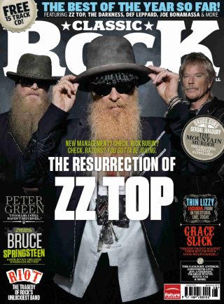 The cover of Classic Rock magazine issue 174 featuring ZZ Top