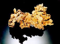 Mercury is used during "artesian" mining operations because gold particles cling to the mercury.