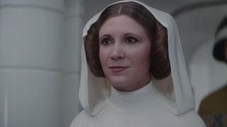 Carrie Fisher as Princess Leia in Rogue One: A Star Wars Story