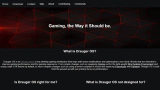 Drauger OS website screenshot