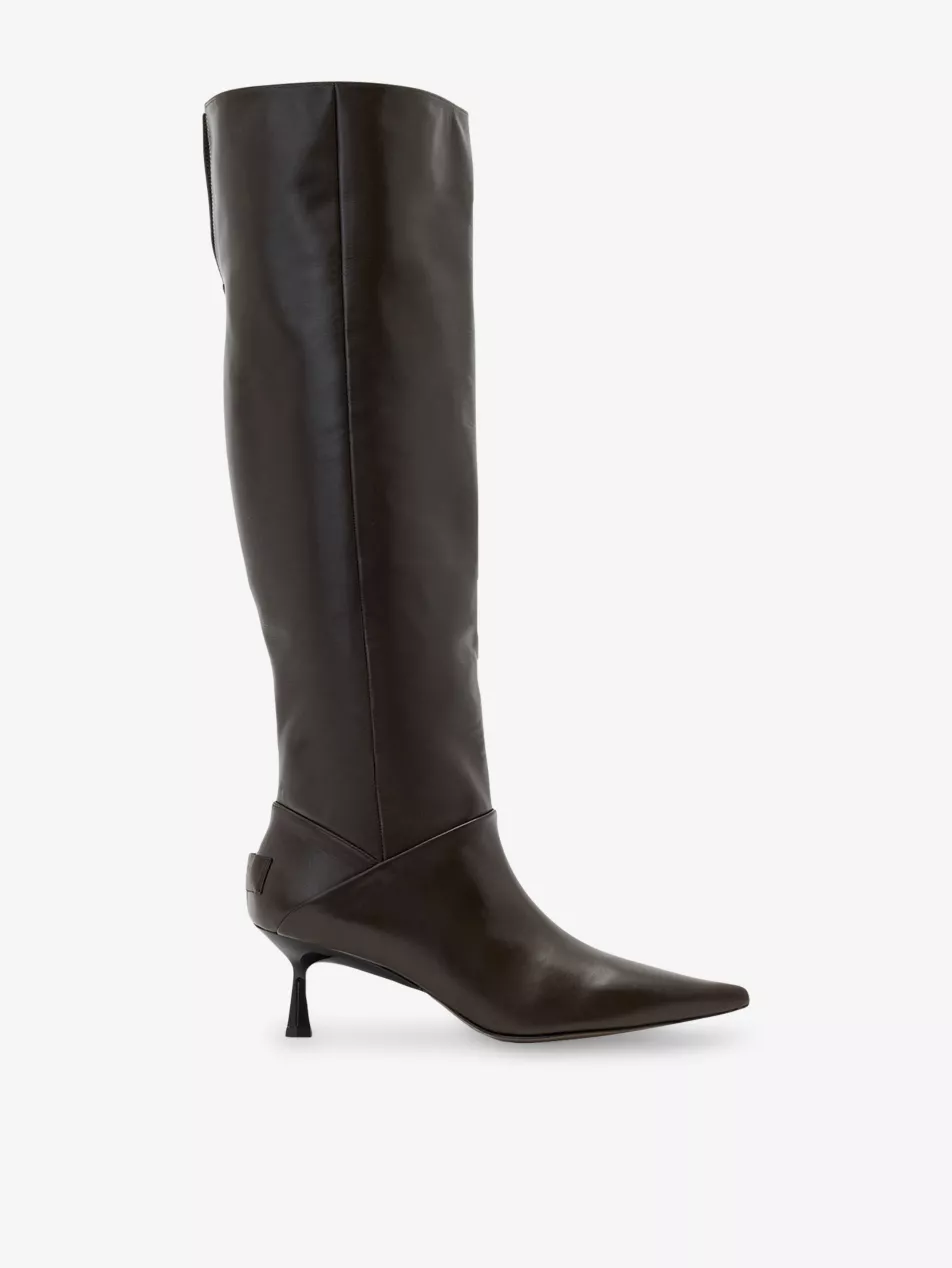 Odyssey Leather Heeled Knee-High Boots