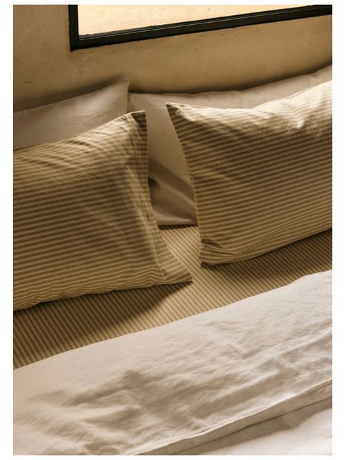 Organic Cotton Ticking Stripe Housewife Pillowcase