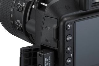 If you want to use an external microphone, you'll have to opt for the D3300 (above) as the newer D3400 does not have a mic port built into its body.