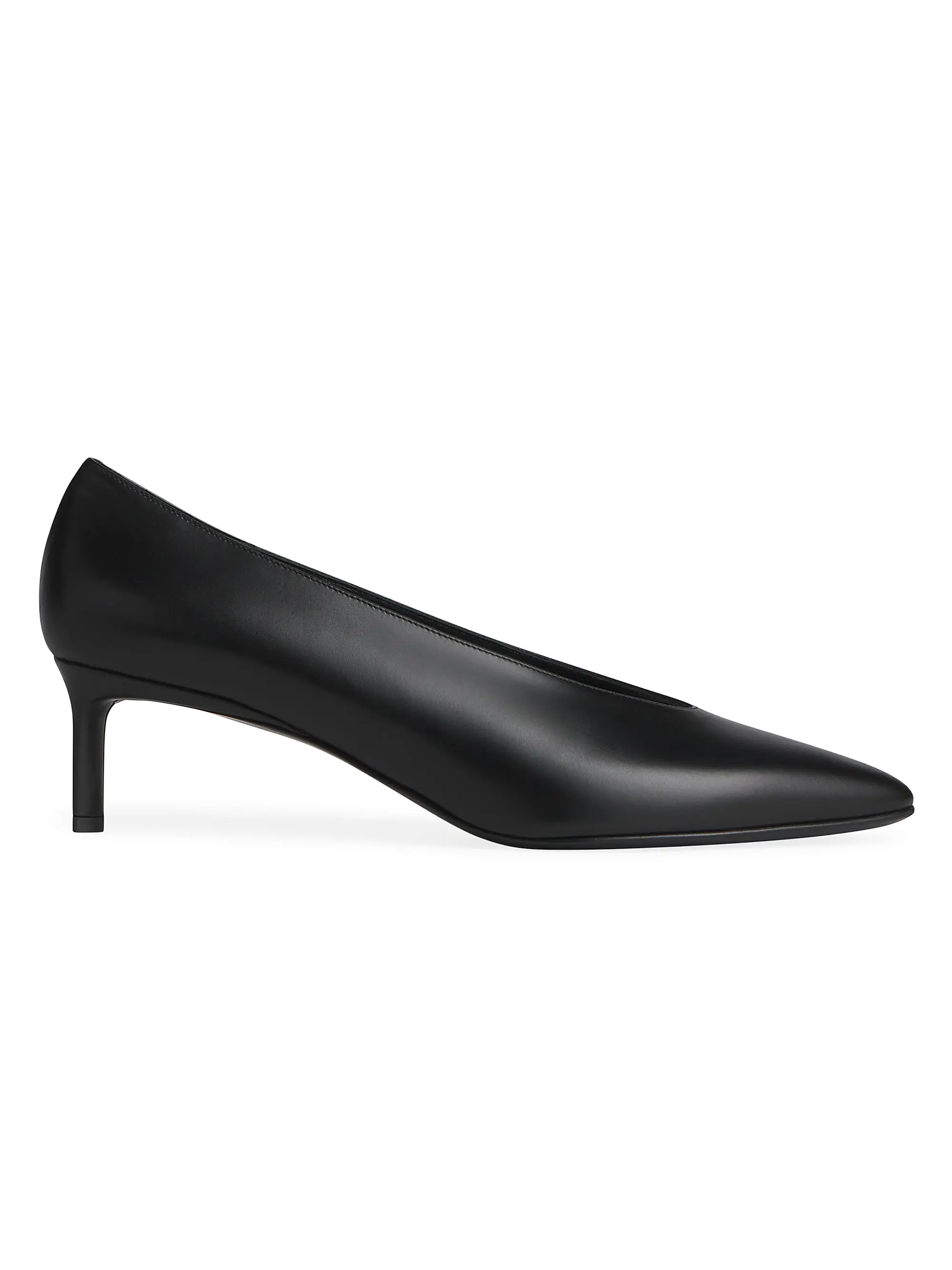 55mm Leather Pointed Ballerina Pumps