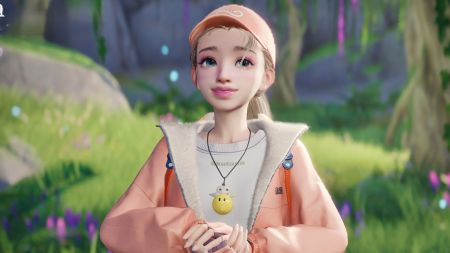 Aniimo - A player clasps their hands in a grassy field looking nervous