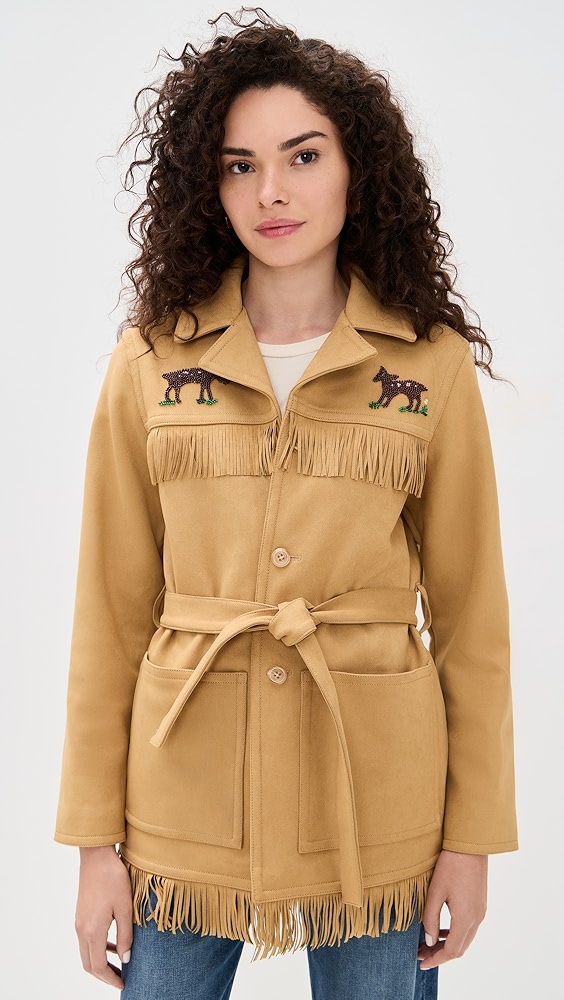 Mother the Roadside Faux Suede Jacket