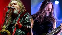 Max Cavalera onstage in 2024, and Andreas Kisser onstage with Sepultura in 2024