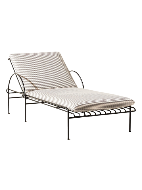 Costa Black Metal Outdoor Sun Lounger 