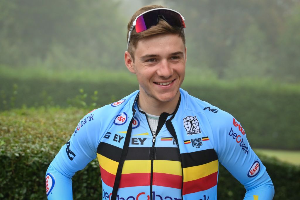 Belgian Remco Evenepoel of Deceuninck QuickStep pictured ahead of a training session ahead of the UCI World Championships Road Cycling Flanders 2021 in Brugge Friday 17 September 2021 The World Championships take place from 19 to 26 September 2021 in several cities in Flanders BelgiumBELGA PHOTO DAVID STOCKMAN Photo by DAVID STOCKMANBELGA MAGAFP via Getty Images