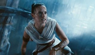 Star Wars: The Rise of Skywalker Rey sweating in the Death Star's wreckage