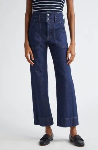 Veronica Beard, Hilde Crop Wide Leg Jeans