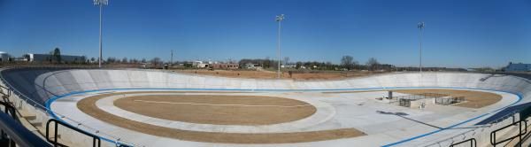 The 250m Giordana Velodrome has 42.5 degree banking
