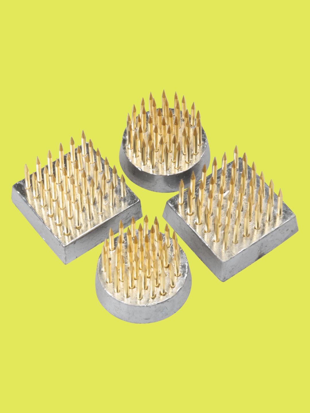 A set of four silver kenzans