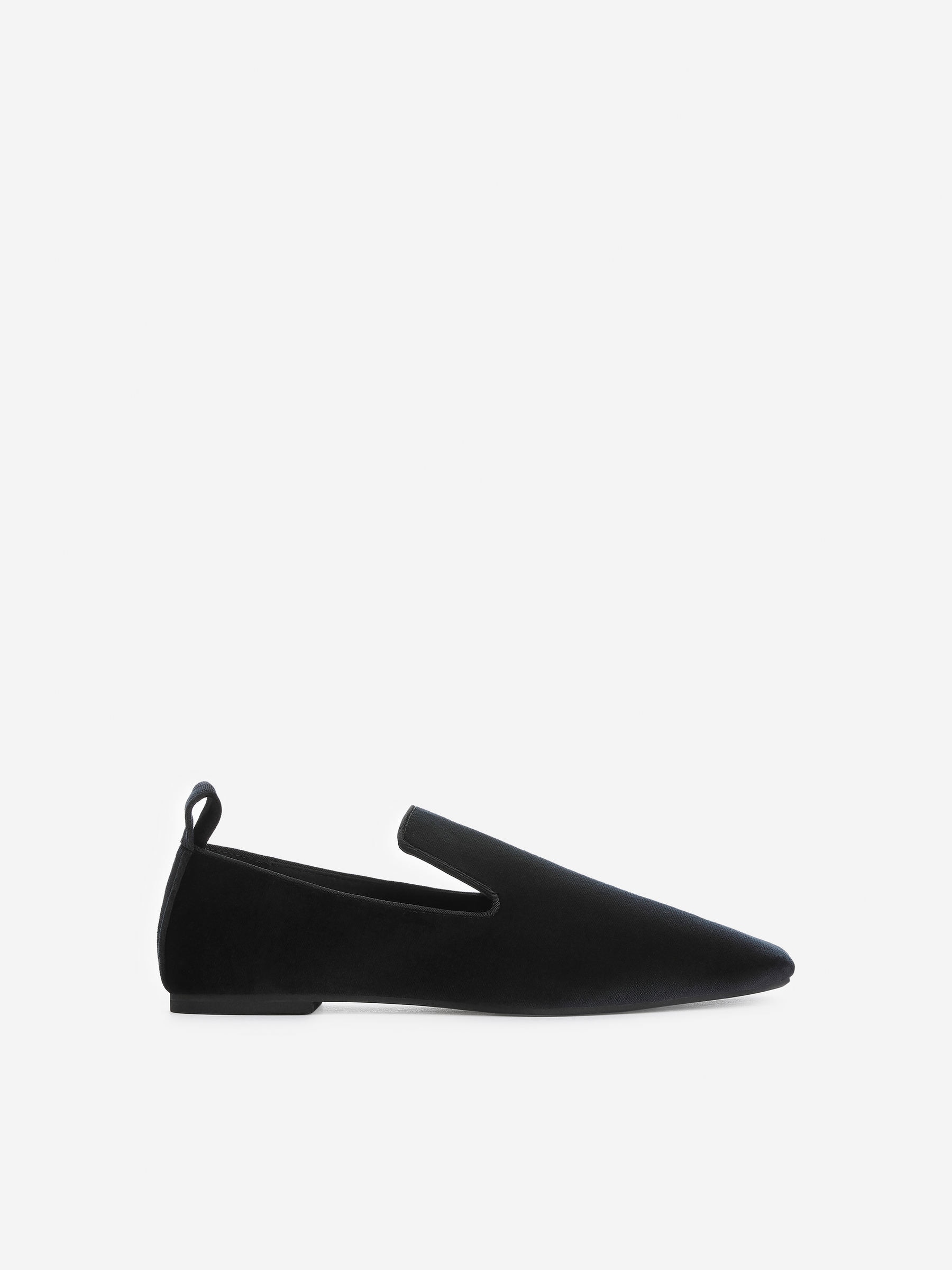 Indoor Velvet Loafers &amp;ndash; Black &amp;ndash; Women &amp;ndash; Arket Gb