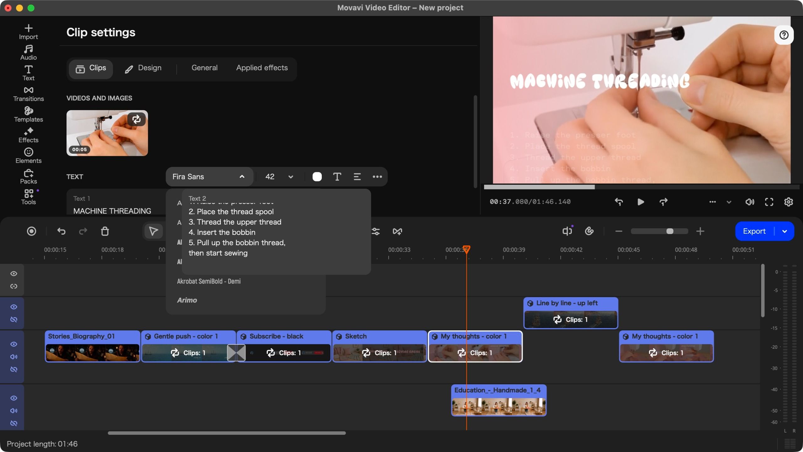 Testing out Movavi Video Editor 27 on a MacBook Pro