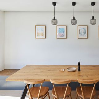 dining room with wooden table and chairs