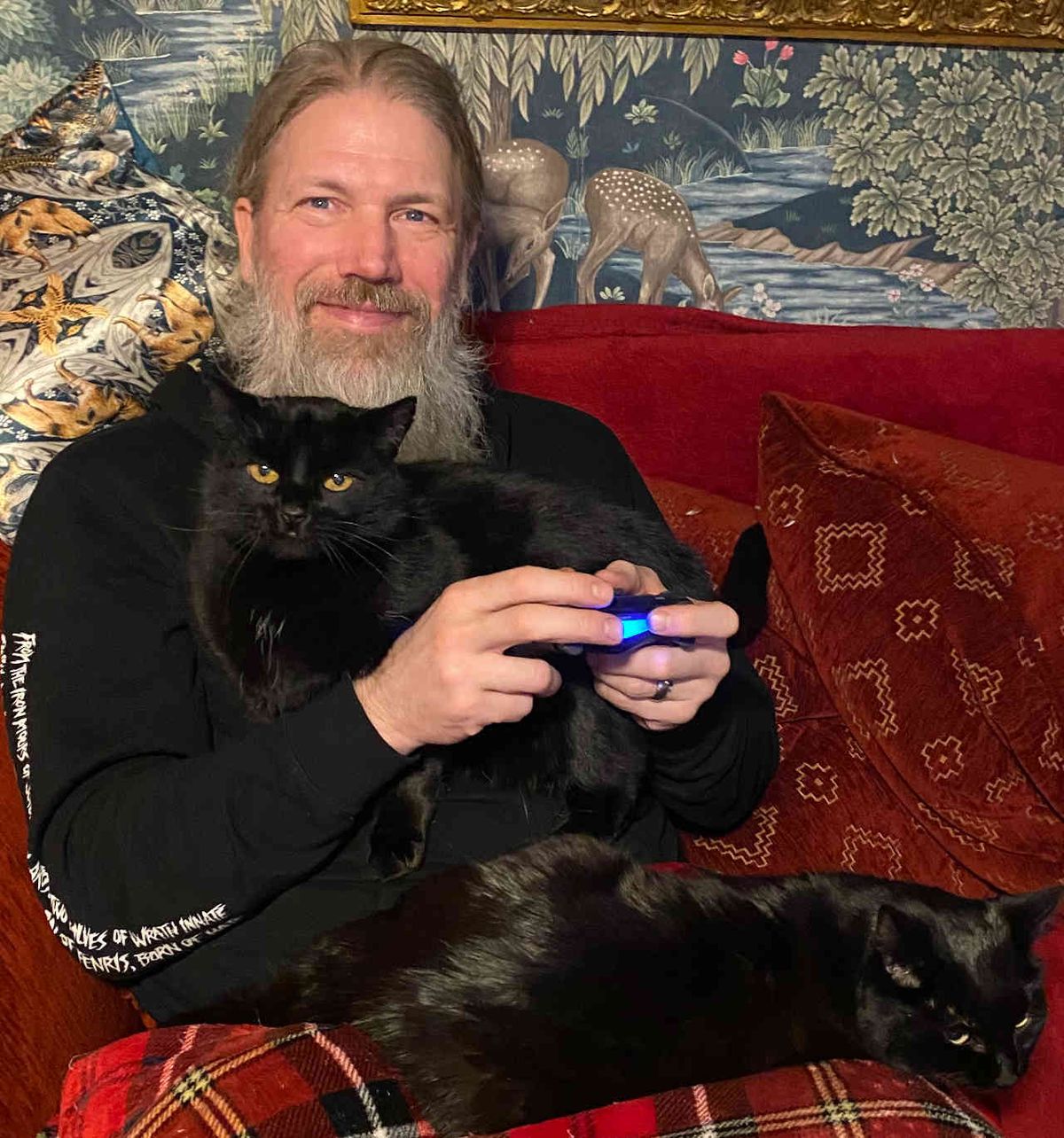 Amon Amarth&rsquo;s Johan Hegg with his pets