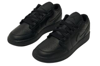 The Nike Jordan black air 1 low Youth Trainers