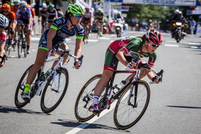 Olivia Dillon (Colavita) tries to get a break up the road.