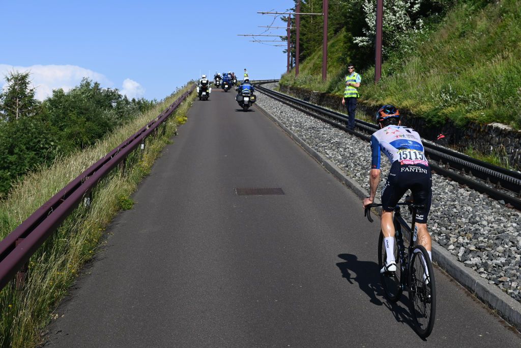 PUY DE DÔME, FRANCE - JULY 09: Michael Woods of Canada and Team Israel-Premier Tech attacks to win the stage nine of the 110th Tour de France 2023 a 182.4km stage from Saint-Léonard-de-Noblat to Puy de Dôme 1412m / #UCIWT / on July 09, 2023 in Puy de Dôme, France. (Photo by Tim de Waele/Getty Images)