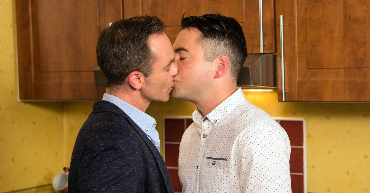 Billy Mayhew and Todd Grimshaw in Coronation Street