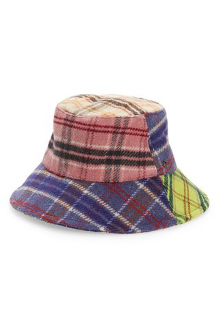 Lele Sadoughi Patchwork Flannel Bucket Hat