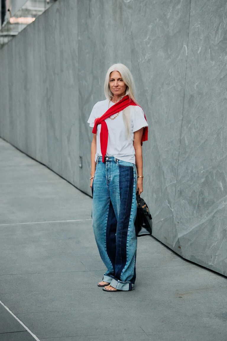 NYFW S/S 26 street style: red accent sweaters
