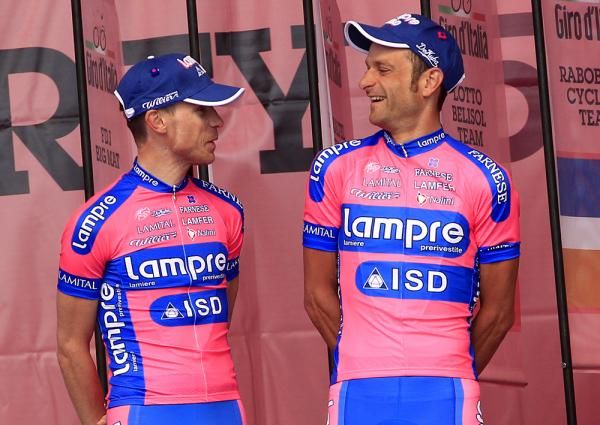 Damiano Cunego and Michele Scarponi, Lampre's two Giro winners