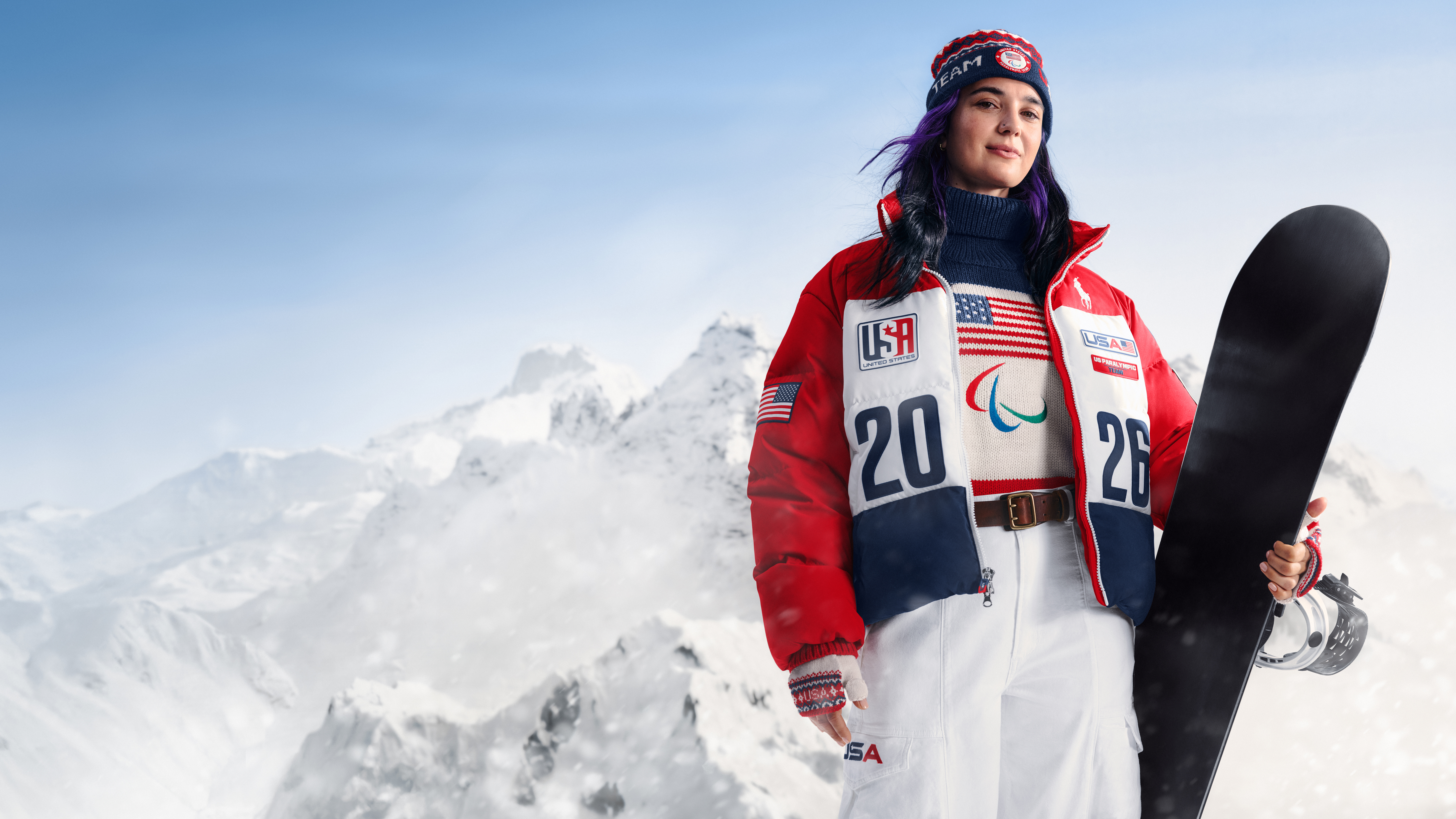 brenna huckaby wearing her team USA closing ceremony uniform