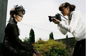 Behind the scenes of our W*114 fashion shoot in Scarpa's Brion-Vega cemetery