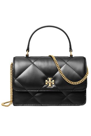 Mini Kira Diamond Quilted Leather Top Handle Bag