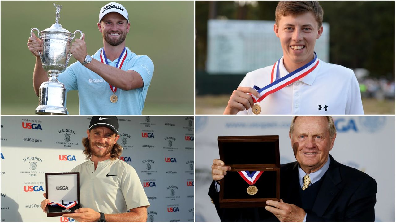 The US Open trophy and medals up for grabs