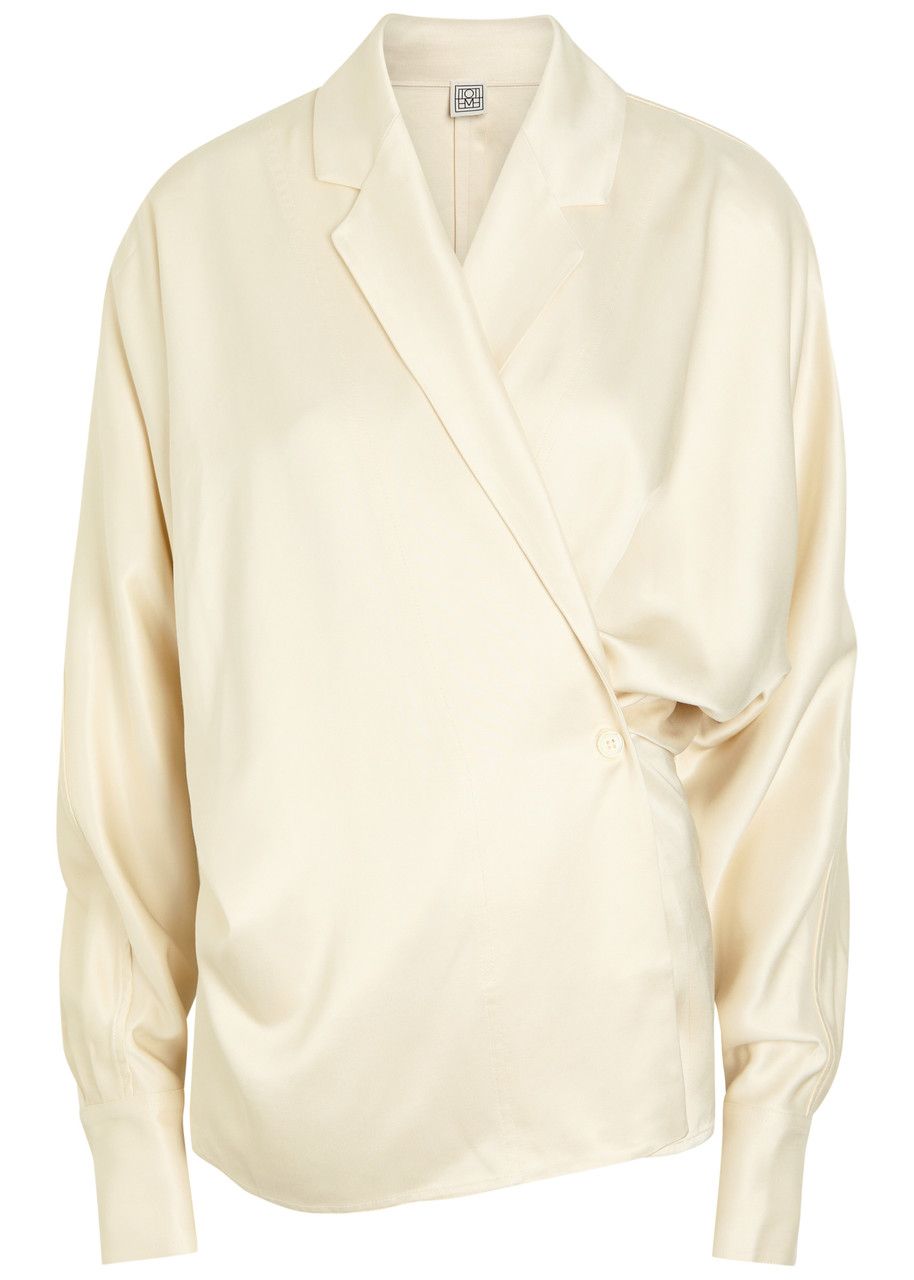 Satin Wrap Blouse