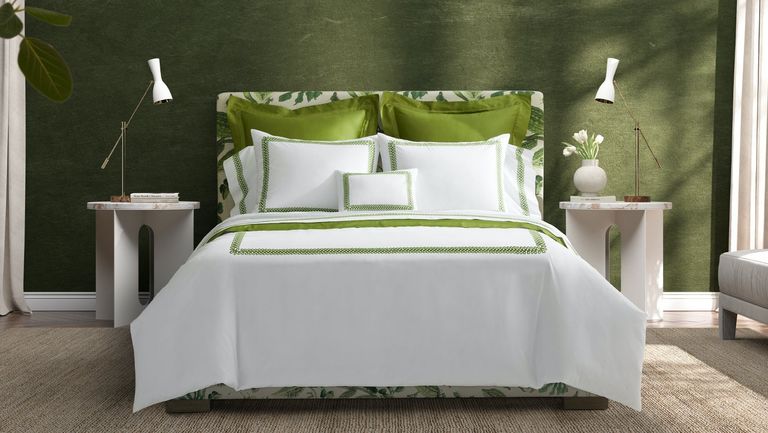 best bed sheets Matouk Astor braid bedding