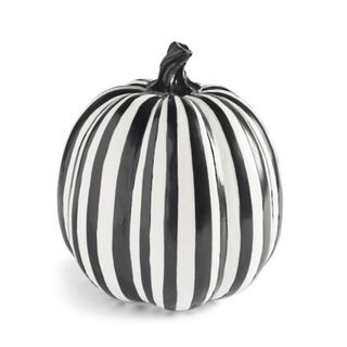 A black and white pumpkin
