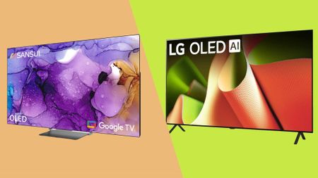 Sansui OLED next to LG B4 OLED TV