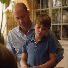 Prince William playing cards with Middleton family