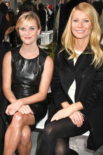 Gwyneth Paltrow and Reese Witherspoon at the Hugo Boss runway show