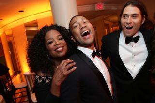 Oprah and John Legend at The Golden Globes After Party 2015