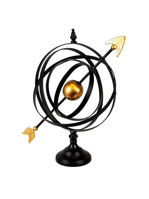 Black & Gold Armillary Globe 