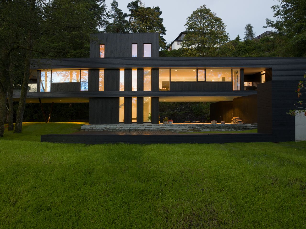 Exterior facade of Todd Saunders&#039; family home in Bergen, Norway