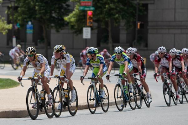 HTC-Columbia and Liquigas come to the front to begin to take some time out of the break.